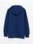 Lcw Kids Lacivert Kapüşonlu Baskılı Uzun Kollu Erkek Çocuk Sweatshirt 2