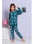 Kız Çocuk Baykuş Desenli Uzun Kollu Pijama Takımı 1