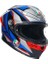 K6 S Slashcut Mavi Kırmızı Kapalı Kask 1