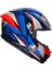 K6 S Slashcut Mavi Kırmızı Kapalı Kask 3