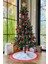Çam Ağacı Ayak Halısı Örtüsü, Yılbaşı Ağacı Altı Örtüsü, Çamlı Desen 80 x 80 cm Dokuma Taban 1