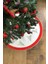 Çam Ağacı Ayak Halısı Örtüsü, Yılbaşı Ağacı Altı Örtüsü, Çamlı Desen 80 x 80 cm Dokuma Taban 2