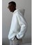 Beyaz Yumuşacık Kumaşlı Oversize Fit Ici Polarlı Basic Kapüşonlu Sweatshirt Hoodie 5
