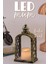 LED Mum Retro Dörtgen Tip Gaz Lambası Pilli Dumansız Mum Işıldak Yapay Mum Dekor Lambası Bakır V418 3