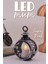 Retro LED Mum Yuvarlak Gaz Lambası Pilli Dumansız Mum Işıldak Yapay Mum Dekor Lambası Gümüş V416 3