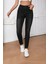 Kadın Hafif Likralı Skinny Fit Paça Detaylı Pantalon Felicia Siyah 2