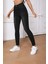 Kadın Hafif Likralı Skinny Fit Paça Detaylı Pantalon Felicia Siyah 4
