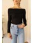 Siyah Zr Madonna Yaka Bluz 2