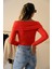 Kırmızı Zr Madonna Yaka Bluz 3