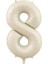 8 Yaş Krem Folyo Balon 74 cm 2