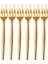 Gold Limon ve Fondü Çatalı, Gold 6'lı Çatal Takımı 13 cm 1