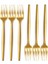 Gold Limon ve Fondü Çatalı, Gold 6'lı Çatal Takımı 13 cm 3
