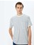 Çizgili Cepli Kısa Kollu Viskon Karışımlı Bisiklet Yaka T-Shirt 1