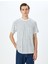 Çizgili Cepli Kısa Kollu Viskon Karışımlı Bisiklet Yaka T-Shirt 3