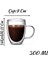 Çift Cidarlı Latte - Kahve - Meşrubat - Bitki Çayı Cam Kupa Seti 300 Ml x 3 Adet 2038 2