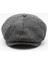 Erkek İngiliz Yün Şapka Premium Casual Gri Balıksırtı Kasket 2