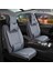 Fiat Linea Uyumlu Yarı Deri Oto Koltuk Kılıfı Ön/Arka Set Prime Model Füme 1