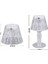 Küçük Boy Kristal Elmas LED Masa Lambası Pilli Projeksiyon Mini Şeffaf Abajur 12 cm 4