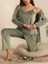 Kadın Kadife 3lü Set Pijama Takım 4