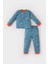 Erkek Bebek Pijama Takımı Bisiklet Yaka Ayı Baskılı Uzun Kollu Üst Beli Lastikli Uzun Alt D7152A524WN 1