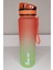 1000 ml Tritan Motivasyonlu Su Matarası (Turuncu - Neon Yeşil) 1