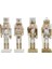 Beyaz, Altın Nutcracker Stantlı 25 cm 1