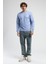 Eastsıde Mavi Bisiklet Yaka Nakışlı Loose Fit Erkek Sweatshirt 2