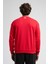 Eastsıde Kırmızı Bisiklet Yaka Nakışlı Loose Fit Erkek Sweatshirt 2
