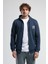 Maıden Lacivert Kapüşonlu Nakışlı Standard Fit Erkek Sweatshirt 1