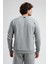Eastsıde Gri Bisiklet Yaka Nakışlı Loose Fit Erkek Sweatshirt 3