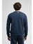 Eastsıde Lacivert Bisiklet Yaka Nakışlı Loose Fit Erkek Sweatshirt 4
