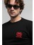 Eastsıde Siyah Bisiklet Yaka Nakışlı Loose Fit Erkek Sweatshirt 2