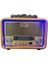 Nns NS-6682BT LED Çerçeveli Müzik Seti Fm Radyo USB Mp3 Player Bluetooth Hoparlör Telefon Tutucu 18 cm Boyunda (Beyaz) 1