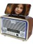 Nns NS-6682BT LED Çerçeveli Müzik Seti Fm Radyo USB Mp3 Player Bluetooth Hoparlör Telefon Tutucu 18 cm Boyunda (Beyaz) 5