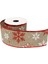 Yılbaşı Temalı Kırmızı Beyaz Kar Tanesi Kurdela 6,3 cm x 2,7m 2