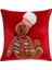 Happy Sugar Kırmızı Kadifeli Cookie Şef Peluş Yastık Kılıf 42 cm 1