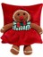 Happy Sugar Kırmızı Kadifeli Cookie Peluş Yastık Kılıf 30CM 1