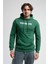 Yorker Yeşil Sweatshirt Nakışlı Loose Fit Erkek Sweatshirt 1