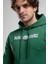 Yorker Yeşil Sweatshirt Nakışlı Loose Fit Erkek Sweatshirt 2