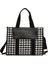 Moda Houndstooth Kadın Çantası Büyük Kapasiteli Omuz Çantası (Yurt Dışından) 1