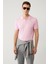 Erkek Pembe 3 Düğmeli Garment Dyed Polo Yaka Triko T-Shirt A41Y5067 1