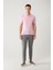 Erkek Pembe 3 Düğmeli Garment Dyed Polo Yaka Triko T-Shirt A41Y5067 5