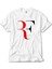 Roger Federer Colored Logo Beyaz Tişört 1