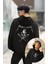 Unisex Funny Metallica Sırt Baskılı Kapüşonlu Sweatshirt, Oversize Rock Metal Müzik Baskılı Hoodie 1