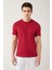 Erkek Bordo %100 Pamuk Nefes Alan Bisiklet Yaka T-Shirt E001000 3