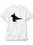 Taekwondo Karate Silhouette Beyaz Tişört 1