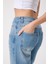 Kadın Regular Fit Mavi Jeans 3