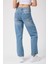 Kadın Regular Fit Mavi Jeans 4