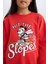 Kız Çocuk Disney Mickey & Minnie Oversize Geniş Kalıp Bisiklet Yaka Sweatshirt D4377A824WN 5