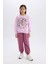 Kız Çocuk Barbie Relax Fit Bisiklet Yaka Sweatshirt D4379A824WN 2